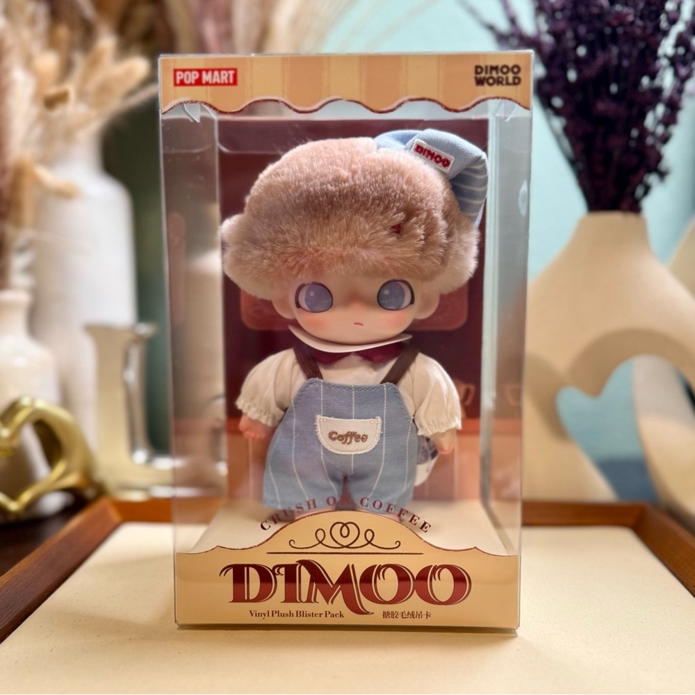 NIB POP MART DIMOO Crush on Coffee Vinyl Plush
